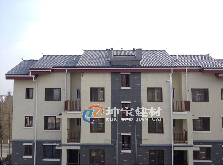 四川成都建豐安置小區(qū)屋面用合成樹脂瓦案例