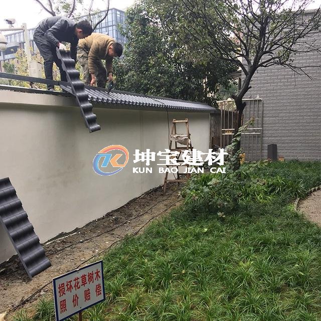 成都最美文化墻仿古圍墻一體瓦彰顯成都文化時代特色